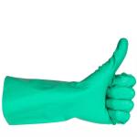 Heavy industry green nitrile gloves
