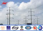 Medium Voltage 15M galvanized steel poles 1 - 30 mm Thickness