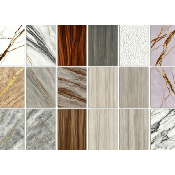 Waterproof PVC Marble Sheet High Impact Resistance Polyvinyl Chloride Marble Panel
