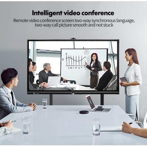 Anti Glare Glass 85 Inch 4K Flat IR Touch Screen Panel Android Win 10 Dual System