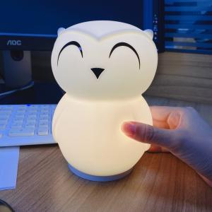 China Silicone Cartoon Owl LED Night Light For Baby Nursery Touch Controls Timed Sleep Friendly wholesale
