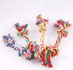 Various Size Dog Chew Toys , Cotton Material Colorful Dog Teething Toys