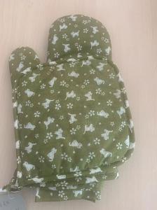 China DIY OEM Cooking Microwave Oven Mitts And Pot Holders Sets Non Slip 3D Printed wholesale