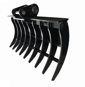 China HUITONG Mini Excavator Ripper Rake Digging Attachment Land Clearing Rake Bucket wholesale