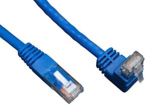 China 90 Degree RJ45 Angled Cat 6 Network Cable ABS Plug Material For Telecom Communication wholesale
