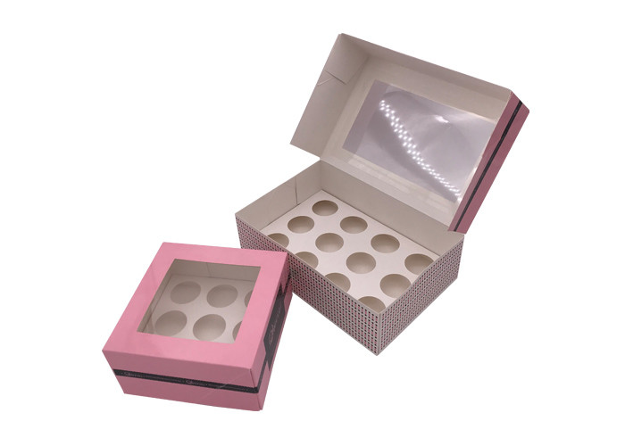 Unique Fancy Bakery Packaging Bags / Flip Top Custom Made Cake Boxes