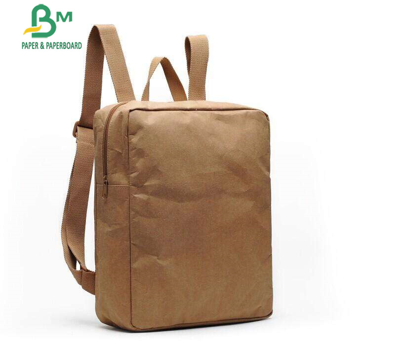 Wearproof Washable Kraft Fabric Paper 0.55mm / 0.8mm Thickness Harmless Material