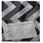 Black Stripe Modern Plain Style Square table skirt Party Event Supplies
