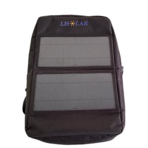 China Waterproof Nylon Lining 60L Solar Panel Backpacks With Dual USB Water Resistant Zipper wholesale