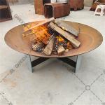 600mm Corten Steel Square Patio Fire Pit Outdoor Propane Fire Pit 6mm thick