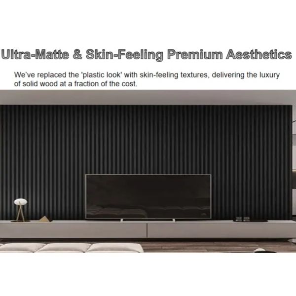 Deep Fluted 160x24mm Interior WPC Wall Panel Eco Friendly Seamless Cladding