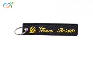 China Team Custom Woven Keychain For Bride Groom Anniversary Party Gift Key wholesale
