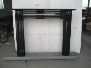China Shanxi black granite fireplace mantel on sale