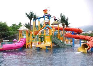 China Summer Outdoor Children Water Playground Games Fiberglass Equipment wholesale