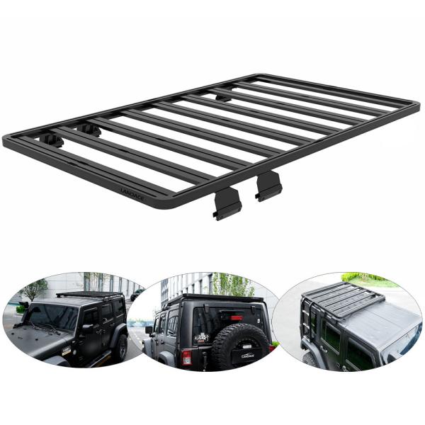 Aluminum Alloy 1500x1425 Black Gladiator Wrangler Jk Cross Bars Roof Rack Jeep