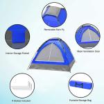 198cm X 147cm Dual Layer Outdoor Event Tent Lightweight 2 Person Backpacking