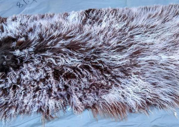 Quality Genuine Tibet Lamb fur Throw Blanket Long hair Sheep fur Indoor Rugs for home for sale