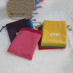 Custom Logo Printed Natural Velvet Drawstring Jewelry Pouch