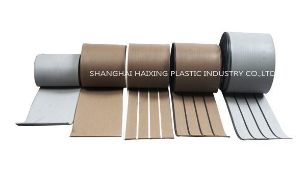 EU CE Standard Soft PVC Roll Floor Synthetic Teak Decking Modern Design for Hotels
