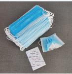 Disposable 3 Ply Non Woven Face Mask Antibacterial Breathable High Filtration