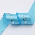 Silver Printed Decorative Fabric Ribbon Various Color Customized Logo