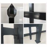 Decorative Picket Panels Black Wrought Iron Garden Fence For Home Farm Security