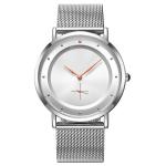 Steel Mens Mesh Strap Watches 3BAR Waterproof 8mm Thickness
