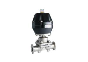 China Industrial DIN Pneumatic Sanitary Diaphragm Valves With Plastic Actuator wholesale