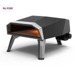 Black 12 inch Gas Comercial Pizza Oven BBQ Grill Home Built in Gas Machine Pizza