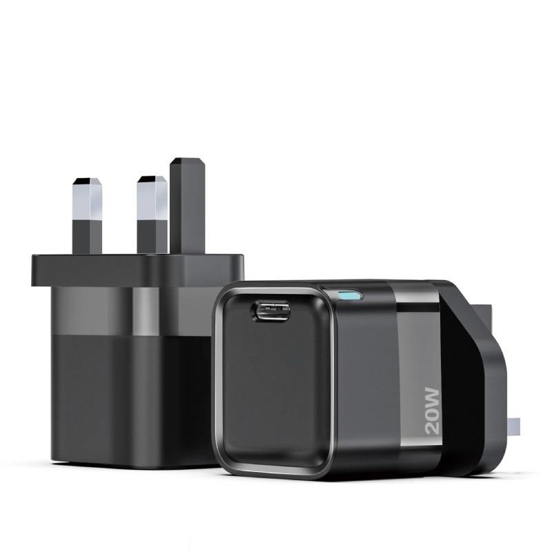 30W Type C Fast Charger with Light , GaN USB C Charger Black/White or Custom Color