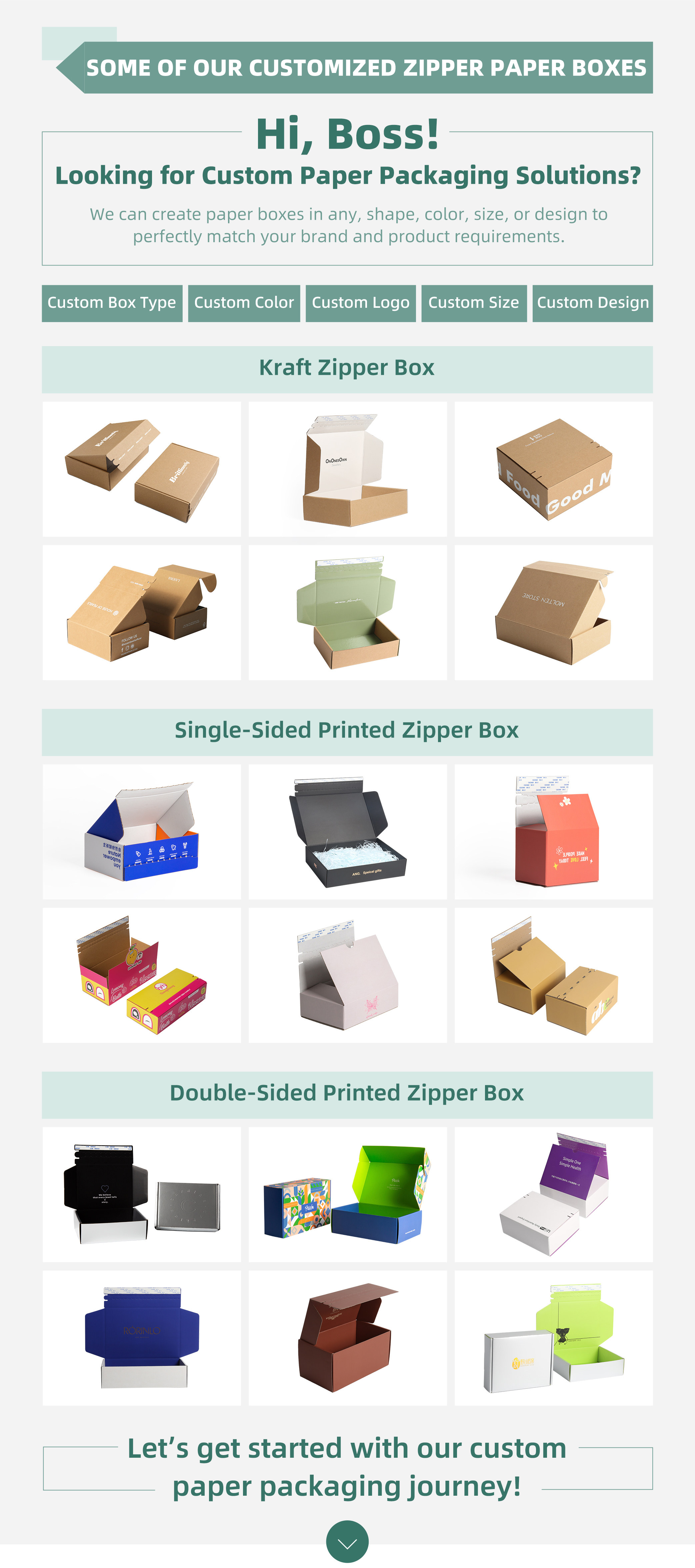 Corrugated Mailer Box Easy to Open and Close Eco-friendly Boxes with Zipper Design