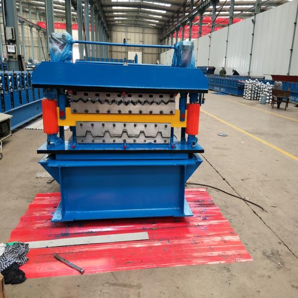 Metal Corrugated And Trapezoid Roofing Sheet Roll Forming Machine , Roofing Tile Roll Forming Equipment