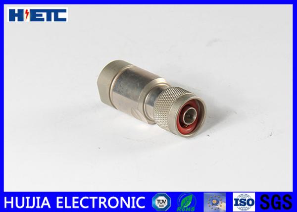 1/2" Coaxial Cable Male Antenna Connector With Threaded Fastening Plug / Male