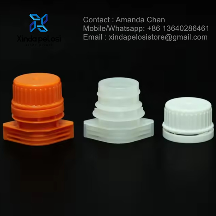 Custom Size Soft Food Packaging Spout Custom Plastic Screw Spout Cap