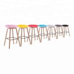 Multi Coloured Wooden Dining Chairs , Modern Plastic Bar Stools