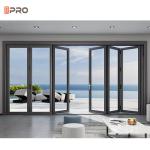 APRO Customized Waterproof Exterior Aluminum Accordion Doors Glass Bifold Doors