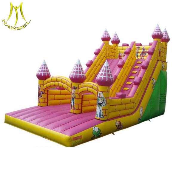 Hansel stock pvc material commercial inflatable bounce house inflatable slide