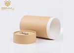 Strong Cardboard Kraft Tube Packaging Round Shape With Lid Matte Lamination