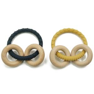 China Ideal Gift Soft Eco Friendly Silicone Wood Teether Newborns Toddlers wholesale