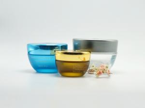 China Sustainable Semilucent Frosted Conic Glass Cosmetic Jar For Facial Cream/Serum,Mask,Essence. Empty Container Wholsale wholesale