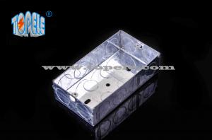 China BS4568 Steel Two Gang GI Electrical Boxes And Covers For Metal Outlet Devices wholesale