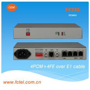 China with snmp AC220V,1+1 fiber ports,over fiber ,Fiber-4Voice+FE Multiplexer wholesale