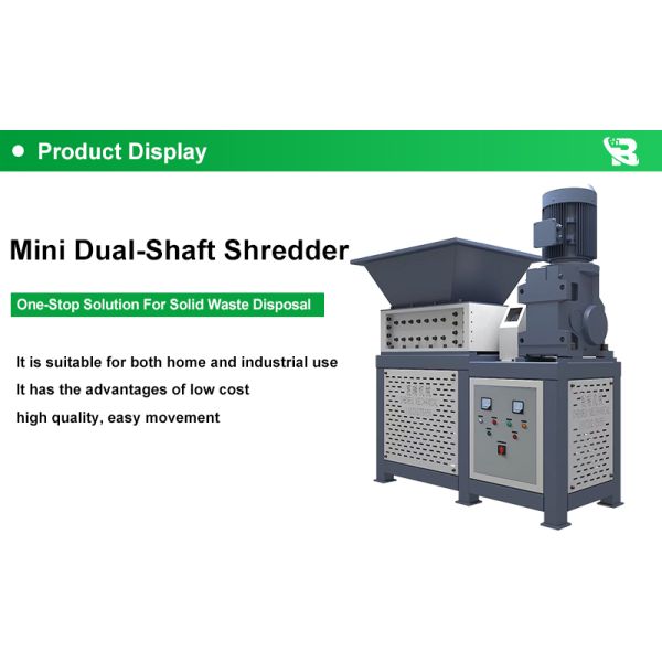 CE Certified Mini Twin Shaft Shredder | PLC Automatic Reverse Shredder
