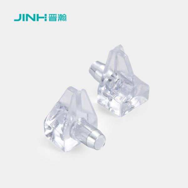 11*10.6mm Crystal Steel Plastic Shelf Pins, Furniture Cabinet Connector For Rta