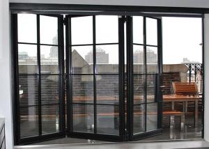 China Folding Commercial Aluminium Doors Frost Glass Aluminum Accordion Door wholesale