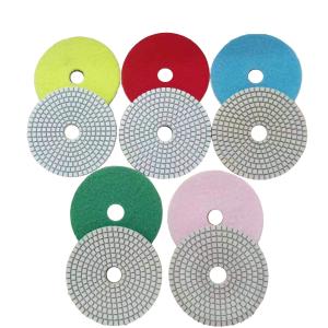 China Diameter 4&quot; 5&quot; Flexible Diamond Polishing Pads For Angle Grinder wholesale