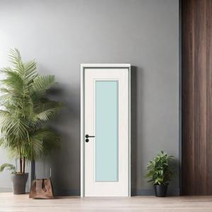 China Waterproof Internal Glass Doors Sharp Color Contrast and Metallic Finish Juye WPC Door wholesale