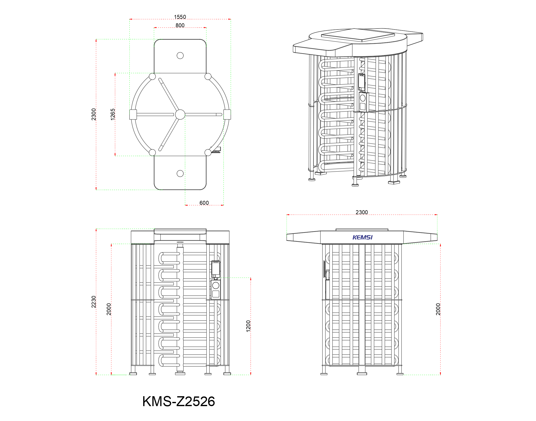 Full Height Turnstile Equipped With An Automatic Time Based Billing System