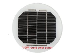 China Black 2 Watt Round Solar Panel No Frame Charger For Mini Traffic Light wholesale