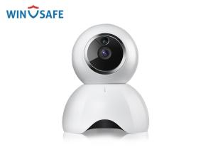 China Small Size Baby Care P2P Wireless IP Camera , 1080P White &amp; Black Pan Tilt IP Camera wholesale